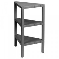 Этажерка 3 полки NATURE 330x330x725мм серый 434286211 Бытпласт