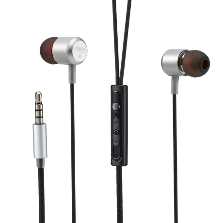 FORZA Наушники проводные внутриканальные, гарнитура, доп.насадки, коробка картон