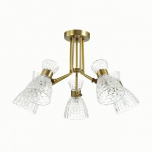 LUMION 3704/5C LN18 134 антич. бронза люстра накл. E14 5*40W JACKIE 370x610