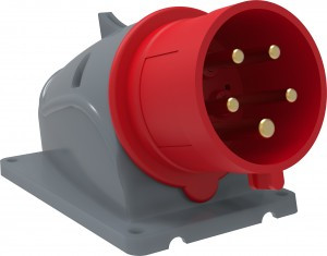 IEK MAGNUM силовая вилка CEE стационарная ССИ-525 32А-6ч/200/346-240/415В 3Р+РЕ+N IP44