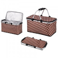 Термосумка складная с алюминиевым каркасом CB-7046-3 горошек, 48*27*24см 107063 Ecos