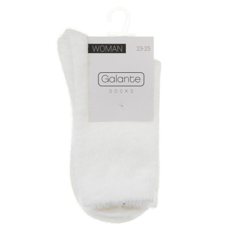 GALANTE Носки женские "норка", р.23-25, 45% полиэстер, 50% полиамид, 5% спандекс, белый