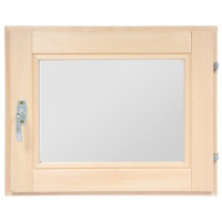 Форточка в парную стеклопакет 40х50см компл ручка/затвор/петли липа 3559 Банные штучки