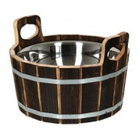 Ушат &quot;шайка&quot;, 10л, вставка нерж сталь, липа 33238 Банные штучки