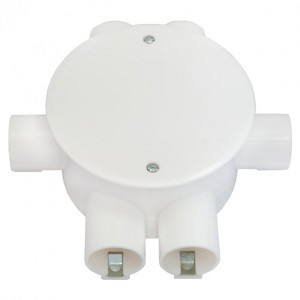 Bylectrica кор. распред. для трубопровода СУ 140х140х53,5мм IP20, 6 вводов КМ-217