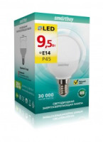 Smartbuy шар P45 E14 9,5W 3000K 2K матовая пластик SBL-P45-9_5-30K-E14