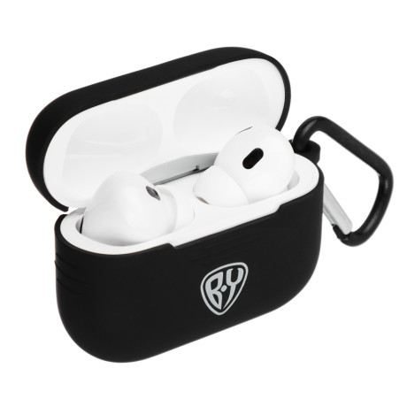 BY Чехол для беспроводных наушников Pro, силикон, черный