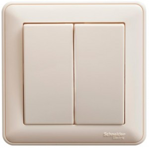 Systeme Electric W59 выкл. СУ 2 кл. 10А слон. к. (пл.осн.) ВС510-252-28 (10!)