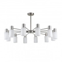 LUMION 8099/12C COMFI LN25 никель/бел. мет./стекло люстра Е14 12x40W 220V MAVE