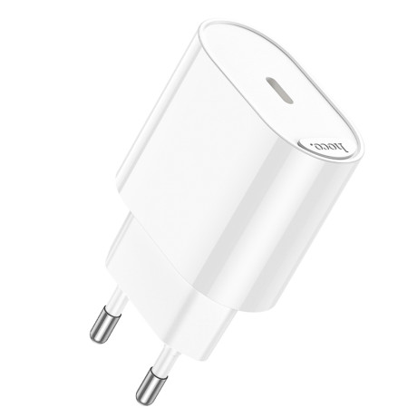 hoco. Зарядное устройство модель C109A, USB-С PD 20W, цвет: белый