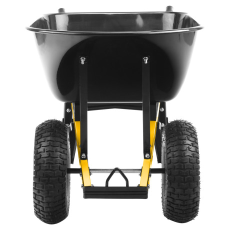 Тачка строительная, усиленная, объем 140 л, 250 кг, двухколесная, колесо 15х6.00-6 Denzel