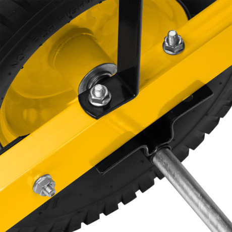 Тачка строительная, усиленная, объем 140 л, 250 кг, двухколесная, колесо 15х6.00-6 Denzel