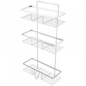 Полка для ванной настенная 3 яруса,хром,30*11*57см,металл хромир,COZY-CR-5,312070/Рыжий Кот