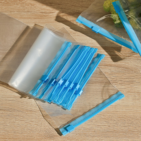 Пакеты с замком-слайдером тм VETTA, 15х20см, 50мкм, 1 литр, полиэтилен, 16шт