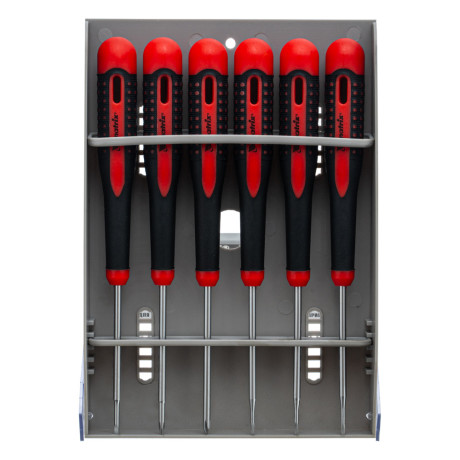 Набор отверток для точных работ Fusion, двухкомпонентная рукоятка, 6 шт, в пластиковом пенале Matrix