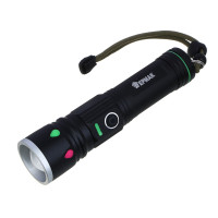 ЕРМАК Фонарь рабочий, LED, 4 режима, фокусировка, металл, съемн.аккум., 143х33 мм,функция Power-bank