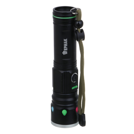 ЕРМАК Фонарь рабочий, LED, 4 режима, фокусировка, металл, съемн.аккум., 143х33 мм,функция Power-bank