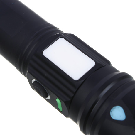 ЕРМАК Фонарь рабочий, LED, 4 режима, фокусировка, металл, съемн.аккум., 143х33 мм,функция Power-bank