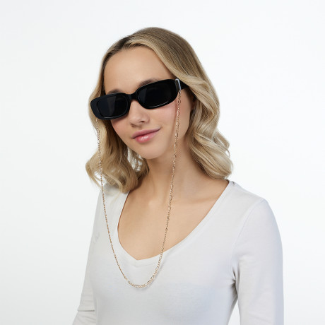 ЮL Цепочка для очков, пластик, биж.сплав, 65см, дизайн 4