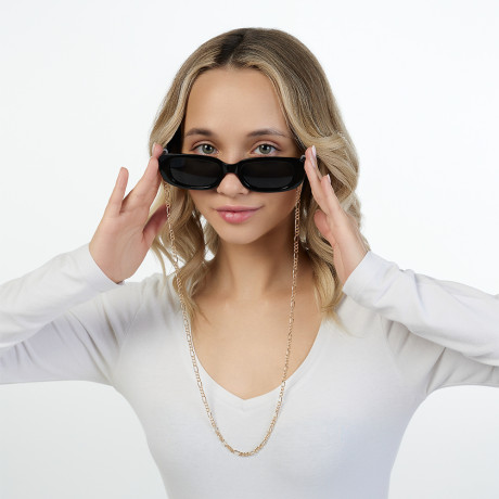 ЮL Цепочка для очков, пластик, биж.сплав, 65см, дизайн 4