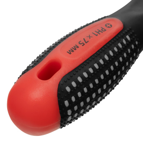 Отвертка Fusion, PH1 х 75 мм, CrV, трехкомпонентная рукоятка "Anti slip" Matrix