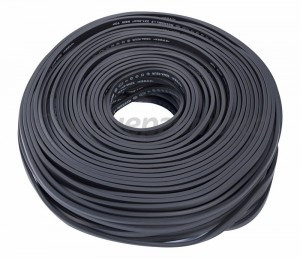 Кабель иллюм. д/гирлянды "Белт Лайт" 2жил., 100м, цена за бухту, черн. кауч. IP65 331-210 N