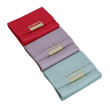 ЮL Форева Кошелек женский мини для карт и купюр на кнопке, ПУ, 11,5х9х2см, 3 цвета, КЖ24-48