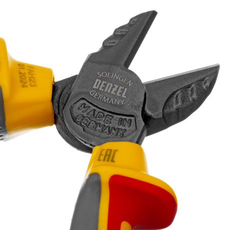 Бокорезы, диэлектрические рукоятки, до 1000 В, трехкомпонентные рукоятки, 160 мм Denzel