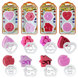 Декоратор д/выпечки и сэндвичей 2шт/уп 4 дизайна (кратность 4шт!!!) пластик DH80-190 Мультидом