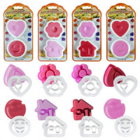 Декоратор д/выпечки и сэндвичей 2шт/уп 4 дизайна (кратность 4шт!!!) пластик DH80-190 Мультидом