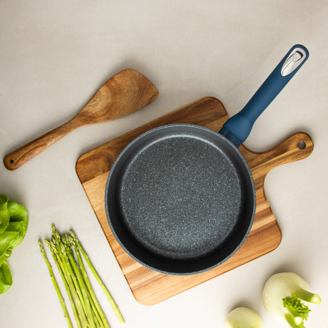 SATOSHI Ривьера Сковорода литая глубокая d24см, антипригарное покрытие мрамор, индукция