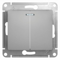 Systeme Electric GLOSSA мех. выкл. СУ 2 кл. алюм. (пл.осн., инд.) GSL000353 (20!)