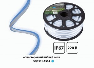 TDM Гибкий неон SMD2835-120 220V 6.5W/m 120LED/m IP67 синий (25м, цена за м) SQ0331-1514