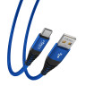 FORZA Кабель для зарядки Атлас Type-C, 1,5м, 1.5А, 7,5W, тканевый, 3 цвета