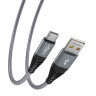 FORZA Кабель для зарядки Атлас Type-C, 1,5м, 1.5А, 7,5W, тканевый, 3 цвета