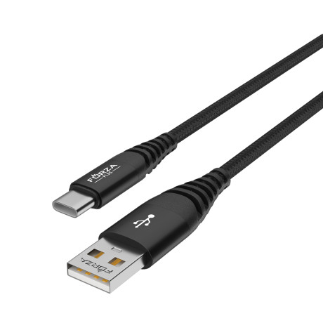 FORZA Кабель для зарядки Атлас Type-C, 1,5м, 1.5А, 7,5W, тканевый, 3 цвета