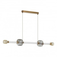 ODEON LIGHT 5426/40L L-VISION ODL_EX24 23 зол/бел/дымч/коньяч/стек/акрил Подвес LED 40W 3000K KLIFF