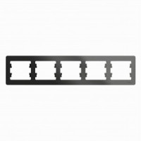 Systeme Electric GLOSSA рамка СУ 5 мест. антрацит (горизонт.) GSL000705 (5!)