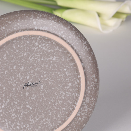 MILLIMI Тарелка десертная 20х2см, керамика, серый