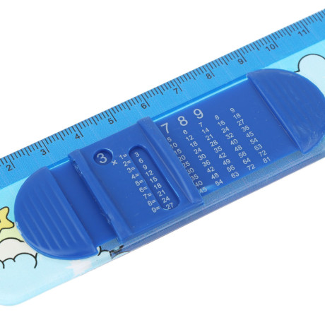 BY FLOMIK Линейка 17см, с таблицей умножения, 4 дизайна, ПС, пакет с подвесом