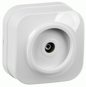 IEK GLORY роз. ОУ 1 мест. ТВ (TV) РТВ20-ХБ белый EAH10-K01