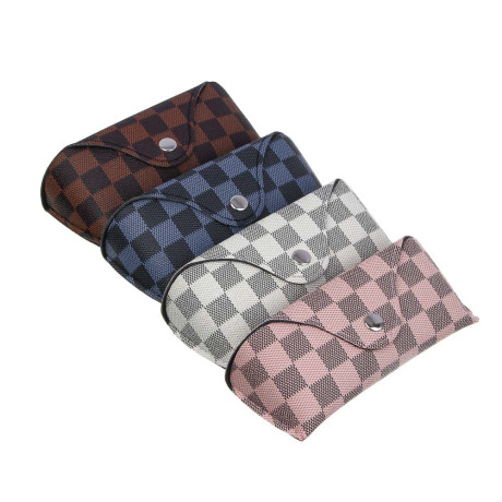 ЮL Футляр для солнцезащитных очков на кнопке, ПУ, 16,5х6,5см, 4 цвета