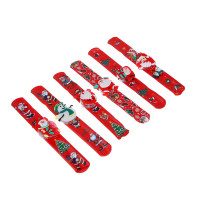 СНОУ БУМ Новогодний браслет клик-клак с подсветкой LED, 22см, пластик, 3хAG3, 1 режим, ассорт. диз.