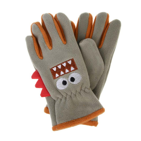 GALANTE Перчатки детские флисовые с декором, р.14, 100% полиэстер, разноцветные, ОЗ25-33