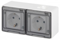 ЭРА Эксперт роз. ОУ 2 мест. земля, IP55, 16A,250В, белый 11-2503-01 63264