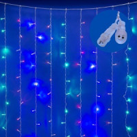 Гирлянда-занавес св/д мерцание, 3х2м, 264 LED, провод прозрачный, ULD-C3020-264/TTK MULTI IP44 Uniel