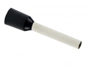 EKF Наконечник штыревой втулочный изол. НШвИ 1,5-12 черный (уп.50шт, цена за уп)  nhvi-1.5-12