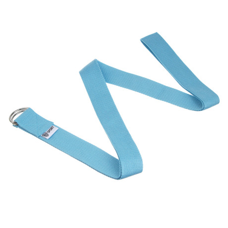 Ремень для йоги, растяжки и пилатеса с кольцами тм BY SPORT, 180x3,8см, хлопок, 5 цветов