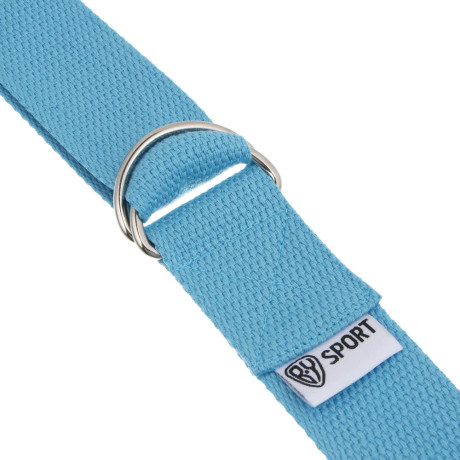 Ремень для йоги, растяжки и пилатеса с кольцами тм BY SPORT, 180x3,8см, хлопок, 5 цветов