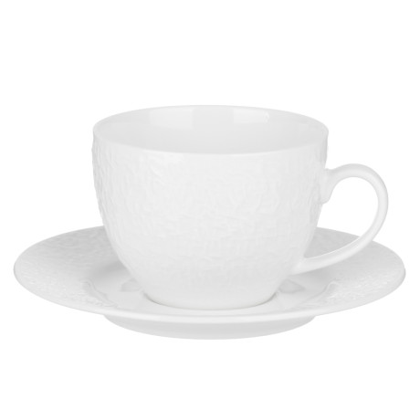 Набор чайный 2 пр., 275мл, MILLIMI, Узоры белые, фарфор